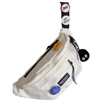 Унисекс чанта за гърдите в Harajuku стил, полиестер, текстови принт, за свободно време