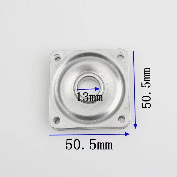 Üreges forgó bemutató bázis bútorokhoz (székek, asztalok, vitrinek és könyvespolcok) – anyag: A3 acéllemez; gyártási eljárás: fémstancolás; stílus: modern minimál