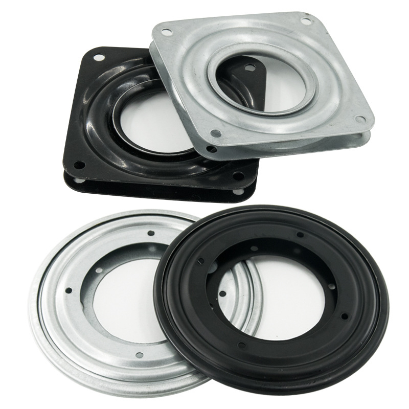 Üreges forgó bemutató bázis bútorokhoz (székek, asztalok, vitrinek és könyvespolcok) – anyag: A3 acéllemez; gyártási eljárás: fémstancolás; stílus: modern minimál