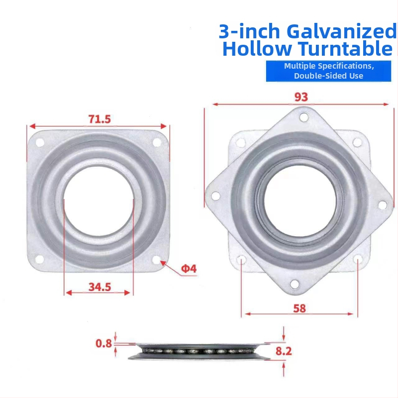Üreges forgó bemutató bázis bútorokhoz (székek, asztalok, vitrinek és könyvespolcok) – anyag: A3 acéllemez; gyártási eljárás: fémstancolás; stílus: modern minimál