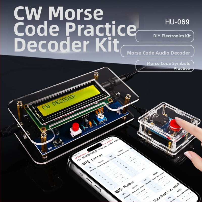Core Storm CW Morse-kód dekóder alkatrész készlet forrasztási gyakorlatokhoz