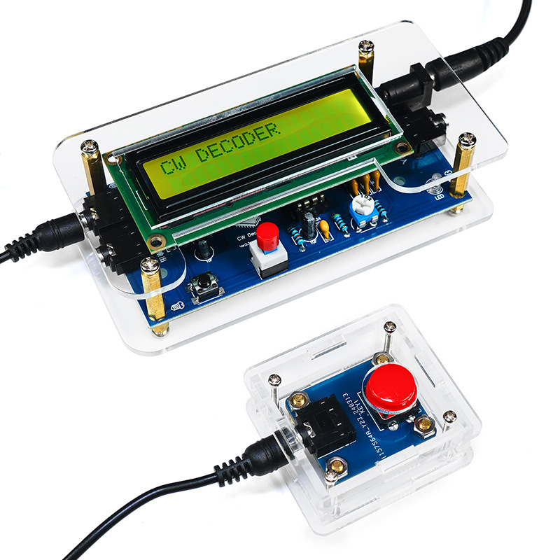 Core Storm CW Morse kodo dekoderis — dalių rinkinys praktikai litavime PCB plokštėse