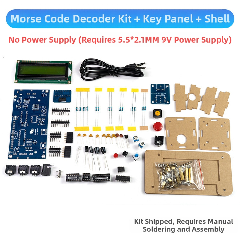 Core Storm CW Morse koda dekodētājs — detaļu komplekts lodēšanas praksei uz PCB plateēm