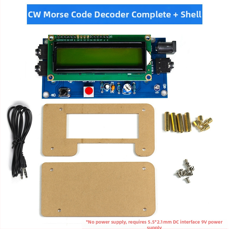 Core Storm CW Morse koda dekodētājs — detaļu komplekts lodēšanas praksei uz PCB plateēm