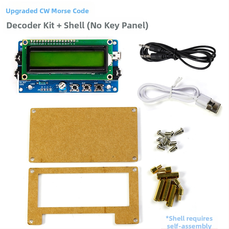Core Storm CW Morse koda dekodētājs — detaļu komplekts lodēšanas praksei uz PCB plateēm