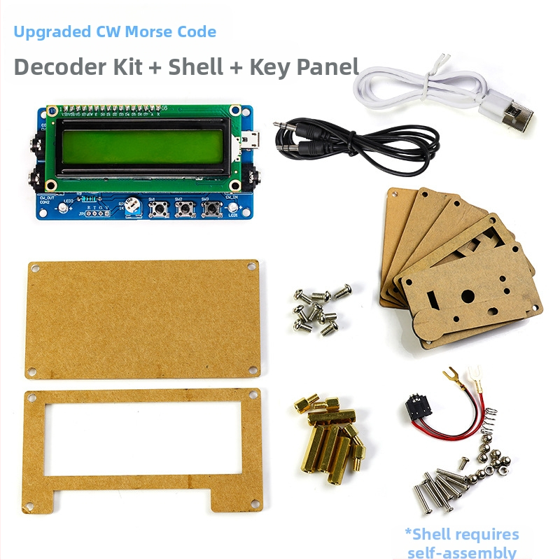 Core Storm CW Morse koda dekodētājs — detaļu komplekts lodēšanas praksei uz PCB plateēm