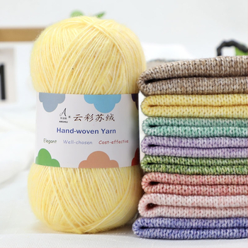 Rankomis megztų šalikų ir megztinio siūlai, vilnos-pamuko mišinys, vilnonė pynė, grupiniai siūlai, prekės ženklas Comfortable