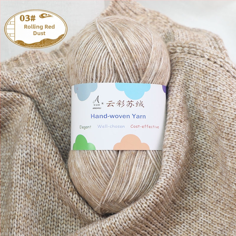 Rankomis megztų šalikų ir megztinio siūlai, vilnos-pamuko mišinys, vilnonė pynė, grupiniai siūlai, prekės ženklas Comfortable