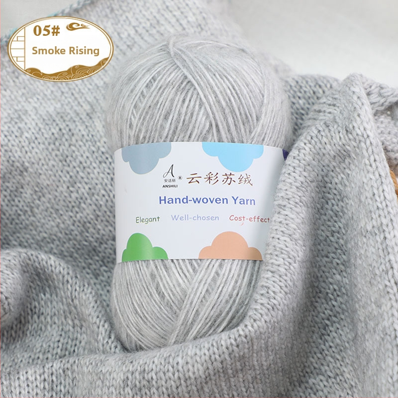 Rankomis megztų šalikų ir megztinio siūlai, vilnos-pamuko mišinys, vilnonė pynė, grupiniai siūlai, prekės ženklas Comfortable