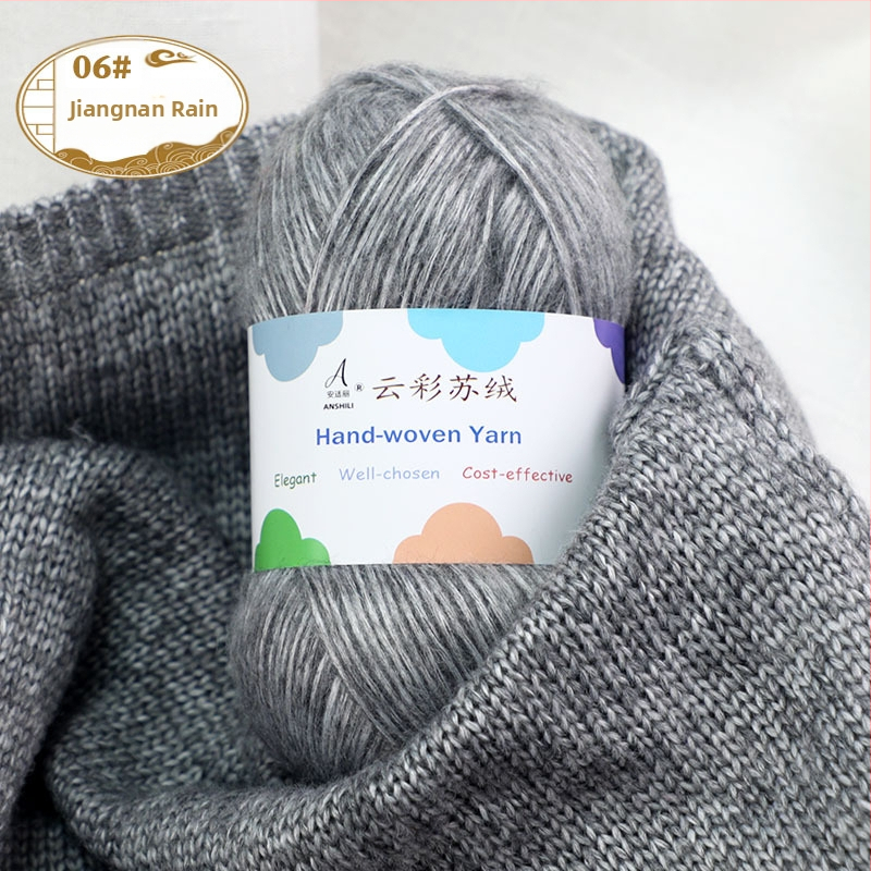 Rankomis megztų šalikų ir megztinio siūlai, vilnos-pamuko mišinys, vilnonė pynė, grupiniai siūlai, prekės ženklas Comfortable