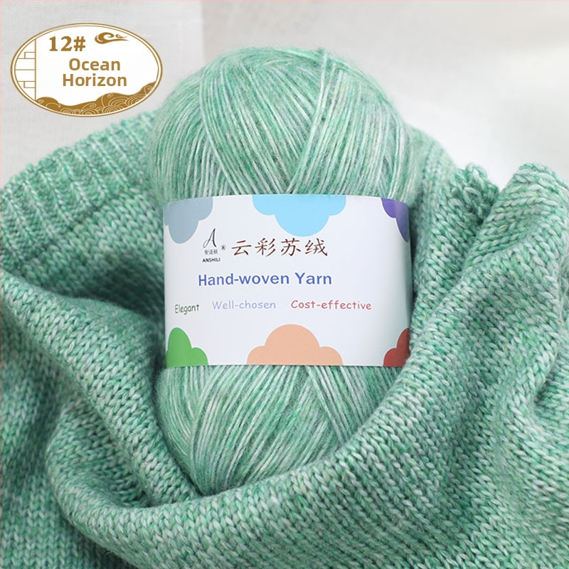 Rankomis megztų šalikų ir megztinio siūlai, vilnos-pamuko mišinys, vilnonė pynė, grupiniai siūlai, prekės ženklas Comfortable