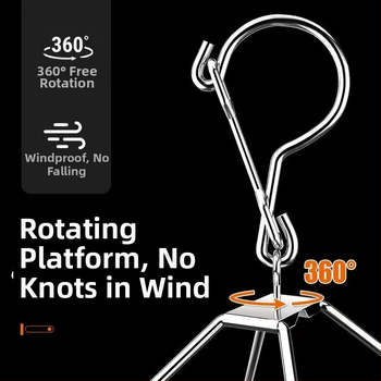 Nerūdijančio plieno kojinių džiovyklė, fiksuota, apvalios formos su klipų tipo laikikliais, modelis: Nerūdijančio plieno kojinių džiovyklė