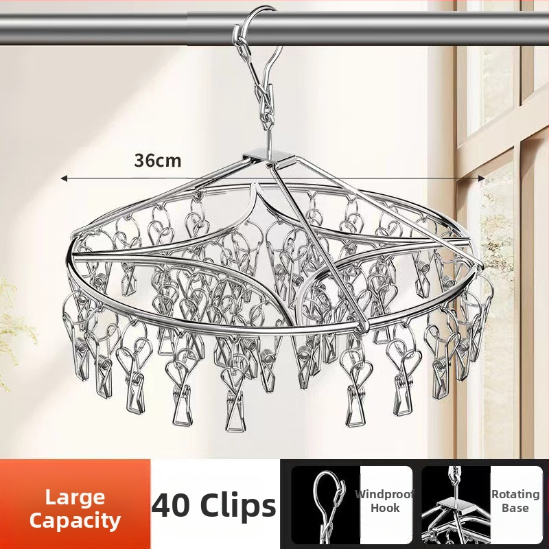 Stojan na sušenie ponožiek z nehrdzavejúcej ocele, pevný, okrúhly s klipovým typom, model: Stojan na sušenie ponožiek z nehrdzavejúcej ocele