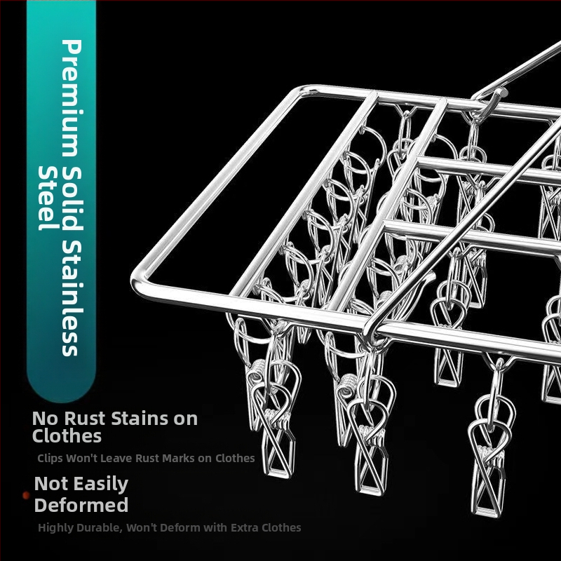 Stojan na sušenie ponožiek z nehrdzavejúcej ocele, pevný, okrúhly s klipovým typom, model: Stojan na sušenie ponožiek z nehrdzavejúcej ocele