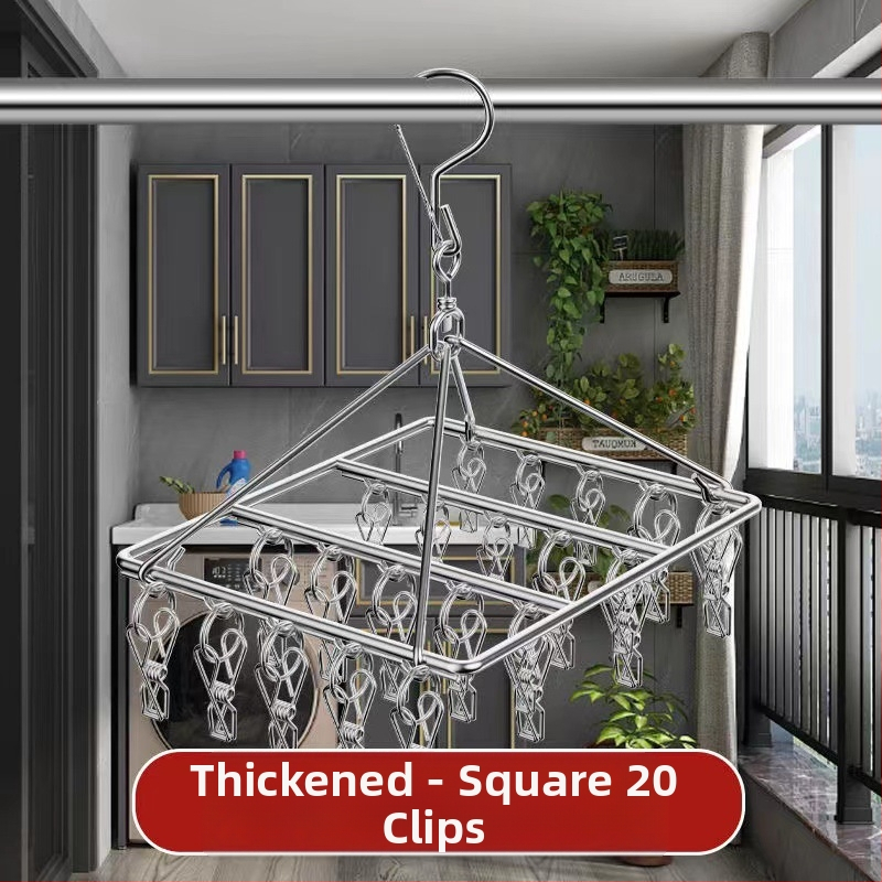 Nerūdijančio plieno kojinių džiovyklė, fiksuota, apvalios formos su klipų tipo laikikliais, modelis: Nerūdijančio plieno kojinių džiovyklė