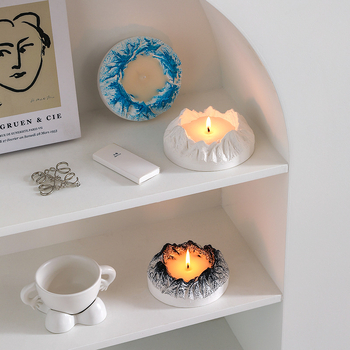 Vulkaninė aromaterapinė žvakė – Medžiaga: gipsas + sojų pupelės; Tipas: aromaterapijos žvakė; Forma: vulkaninė