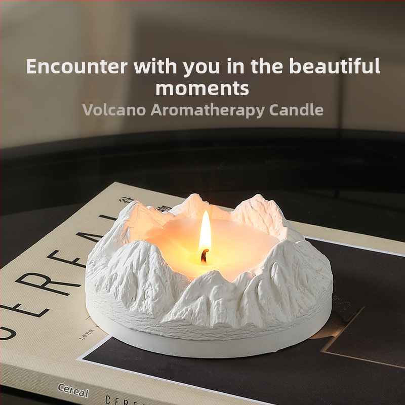 Вулканична ароматерапевтична свещ – Материал: гипс + соя; Тип: ароматерапевтична свещ; Форма: вулканична