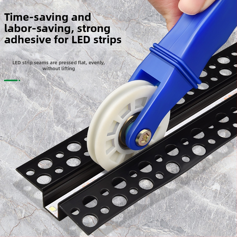 Инструмент за монтаж на LED ленти с дървено притискащо колело за нисковолтови ленти, универсален за ленти, ръчно управление, CE сертификация