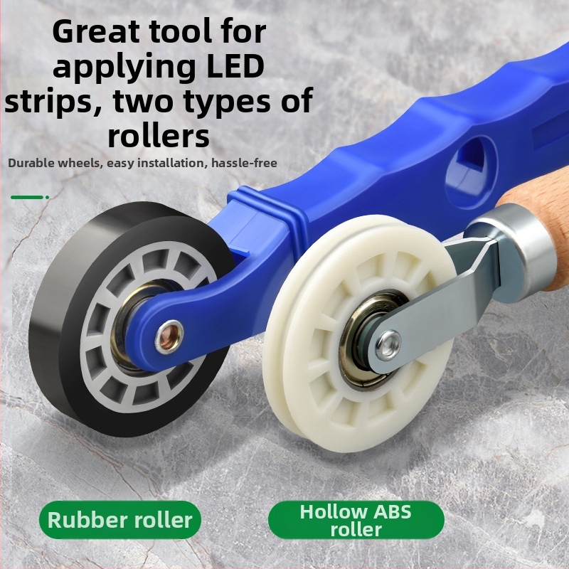 Инструмент за монтаж на LED ленти с дървено притискащо колело за нисковолтови ленти, универсален за ленти, ръчно управление, CE сертификация