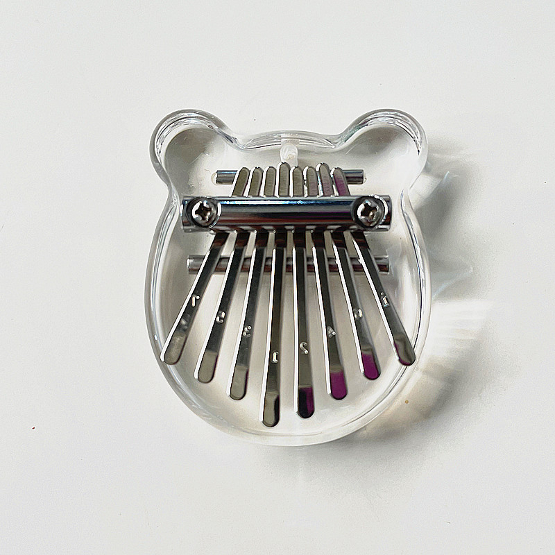 Sarah καλίμπα 8 τόνων – συμπαγές φορητό μουσικό όργανο με χαρτονένιο κουτί, κορδόνι με χάντρες και μεταλλική αλυσίδα