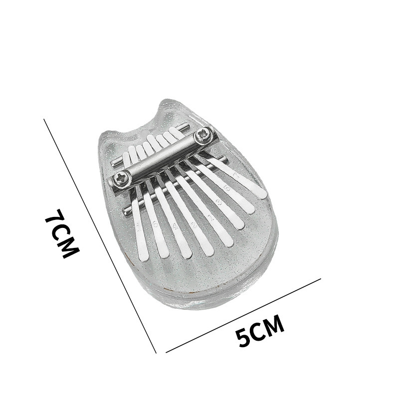 Sarah καλίμπα 8 τόνων – συμπαγές φορητό μουσικό όργανο με χαρτονένιο κουτί, κορδόνι με χάντρες και μεταλλική αλυσίδα