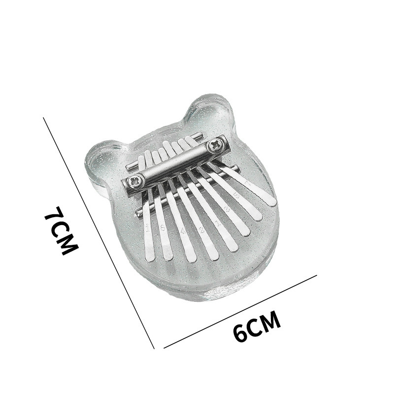 Sarah καλίμπα 8 τόνων – συμπαγές φορητό μουσικό όργανο με χαρτονένιο κουτί, κορδόνι με χάντρες και μεταλλική αλυσίδα