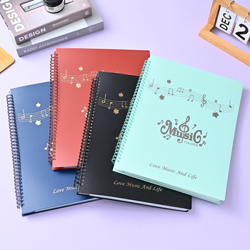 Пластмасова папка за нотни листове с клип, матова повърхност, персонализируема, 20 страници, дебелина 14C