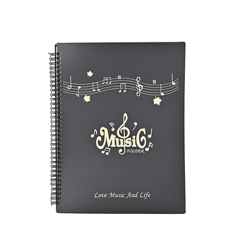 Пластмасова папка за нотни листове с клип, матова повърхност, персонализируема, 20 страници, дебелина 14C