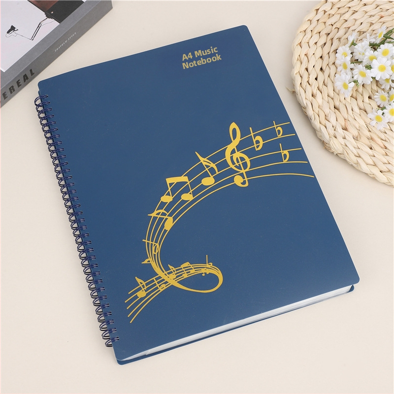 Пластмасова папка за нотни листове с клип, матова повърхност, персонализируема, 20 страници, дебелина 14C