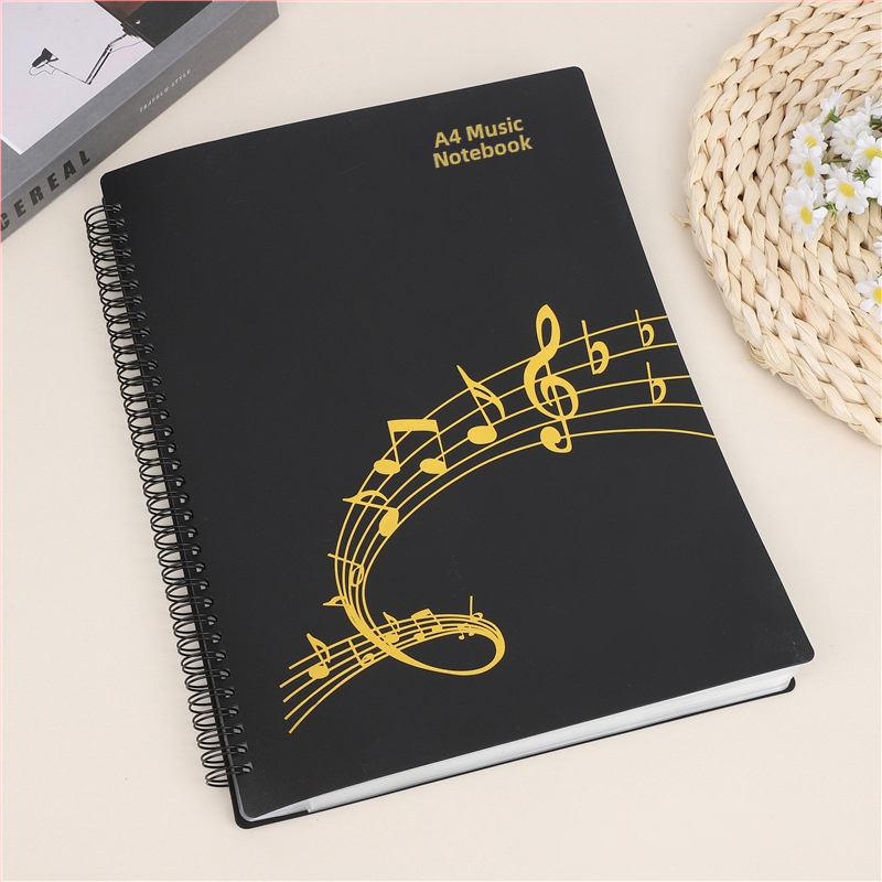 Пластмасова папка за нотни листове с клип, матова повърхност, персонализируема, 20 страници, дебелина 14C