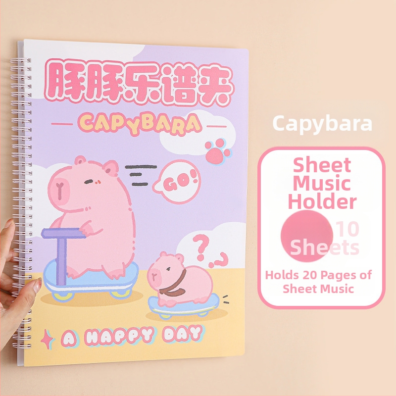 Пластмасова папка за нотни листове с клип, матова повърхност, персонализируема, 20 страници, дебелина 14C