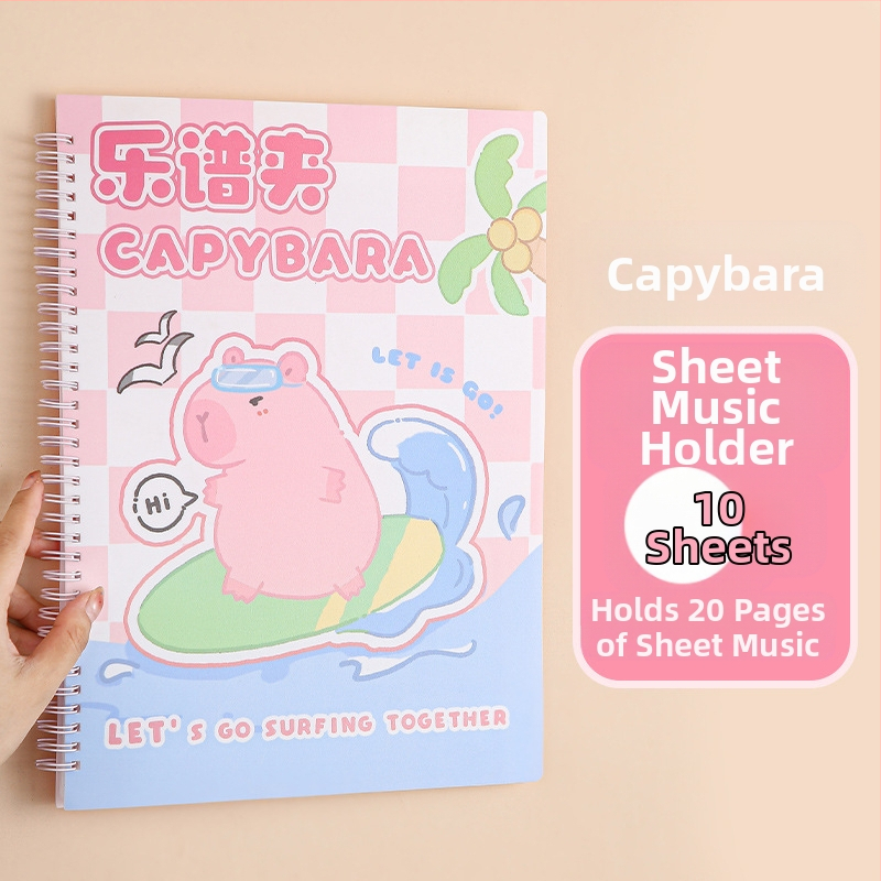 Пластмасова папка за нотни листове с клип, матова повърхност, персонализируема, 20 страници, дебелина 14C