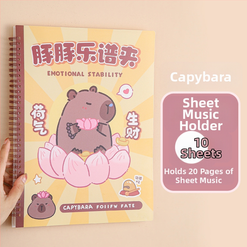 Пластмасова папка за нотни листове с клип, матова повърхност, персонализируема, 20 страници, дебелина 14C