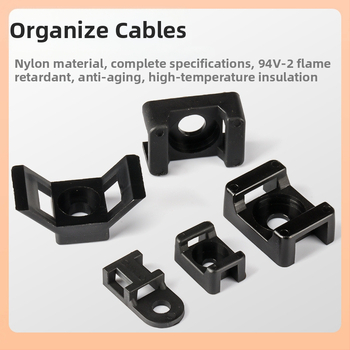 Πλαστικός φορέας δεσμών καλωδίων σε σχήμα σέλας με οπή για βίδες