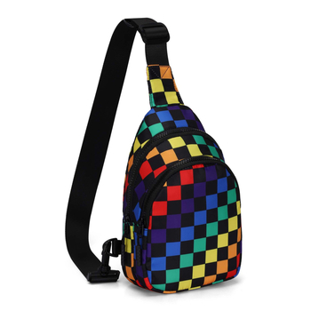 Sling táska utazáshoz és kültéri sportokhoz, poliészter anyag, vízálló, ultra könnyű, kopásálló, bővíthető kialakítás