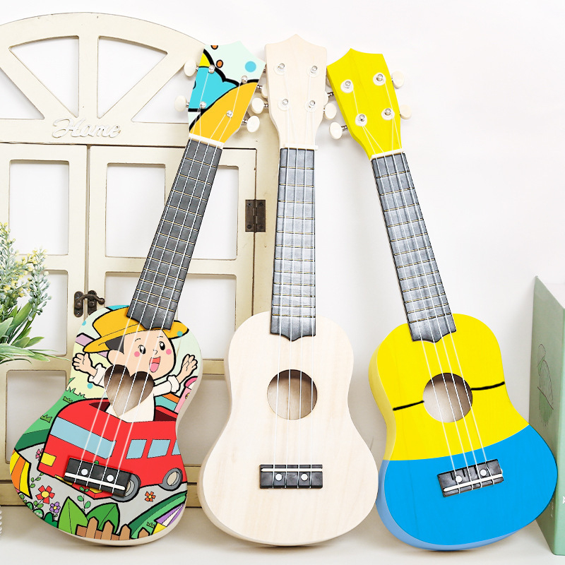 Ξύλινο κιτ DIY για ουκουλέλε για παιδιά — συναρμολογούμενο μουσικό όργανο, μάρκα Xiao Caidi, προάγει την επικοινωνία γονέα-παιδιού
