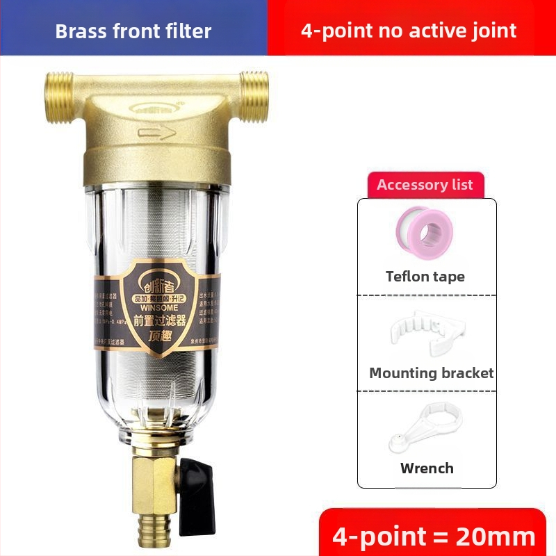 Priešfiltras centrinio namų vandens filtravimo su atgalinio plovimo sistema – nerūdijančio plieno filtras, keičiamas filtravimo elementas, šalina rūdą ir nuosėdas