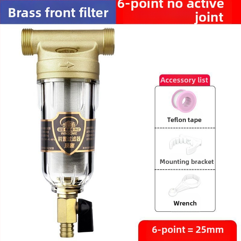 Priešfiltras centrinio namų vandens filtravimo su atgalinio plovimo sistema – nerūdijančio plieno filtras, keičiamas filtravimo elementas, šalina rūdą ir nuosėdas