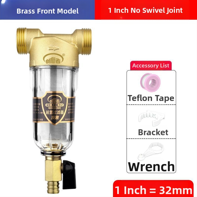 Priešfiltras centrinio namų vandens filtravimo su atgalinio plovimo sistema – nerūdijančio plieno filtras, keičiamas filtravimo elementas, šalina rūdą ir nuosėdas