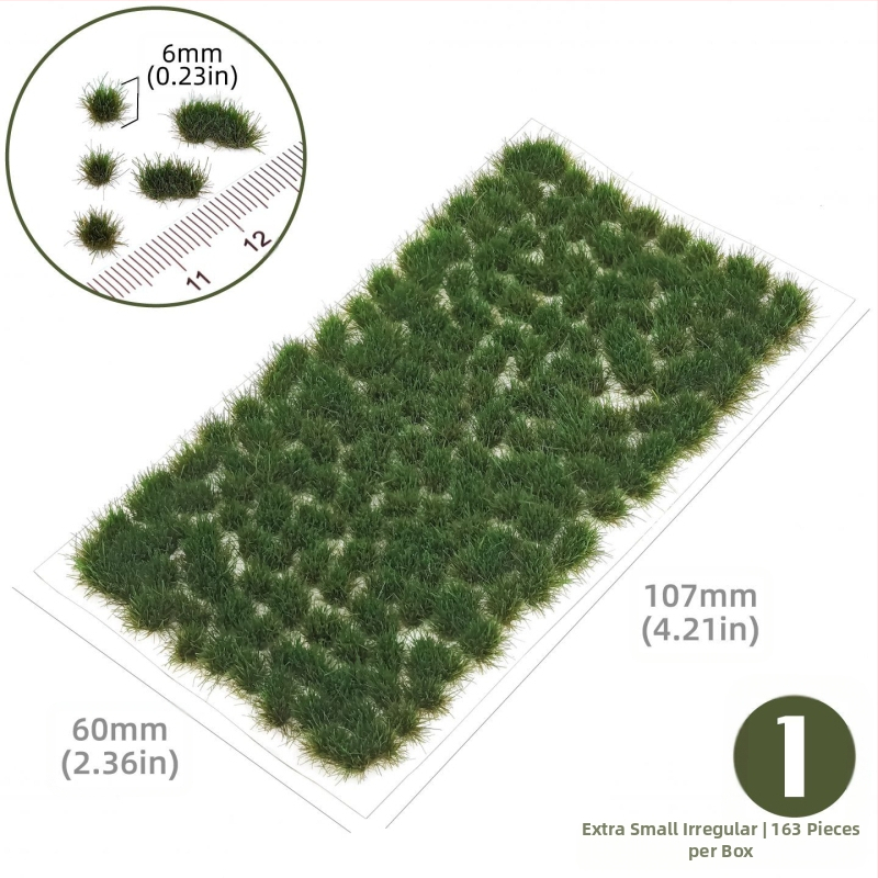 Пясъчен архитектурен макет: нерегуларна тревна група, Nylon материал, цветна кутия, DIY и OEM лого, подходящ за възраст 15–35