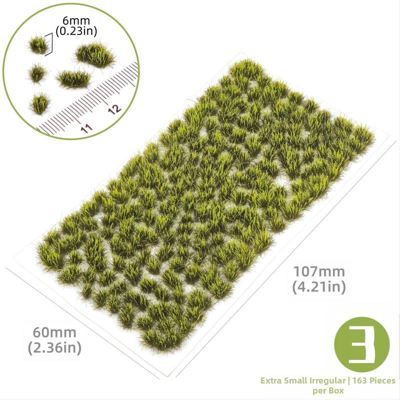 Пясъчен архитектурен макет: нерегуларна тревна група, Nylon материал, цветна кутия, DIY и OEM лого, подходящ за възраст 15–35