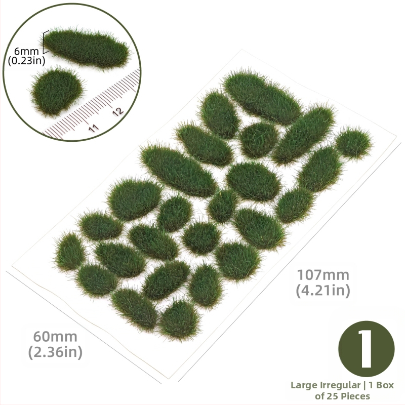 Пясъчен архитектурен макет: нерегуларна тревна група, Nylon материал, цветна кутия, DIY и OEM лого, подходящ за възраст 15–35