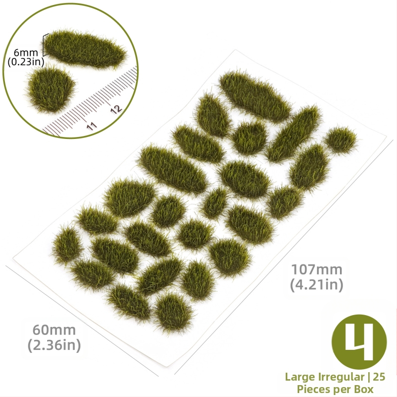 Пясъчен архитектурен макет: нерегуларна тревна група, Nylon материал, цветна кутия, DIY и OEM лого, подходящ за възраст 15–35