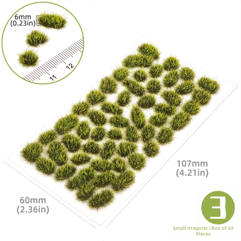 Пясъчен архитектурен макет: нерегуларна тревна група, Nylon материал, цветна кутия, DIY и OEM лого, подходящ за възраст 15–35