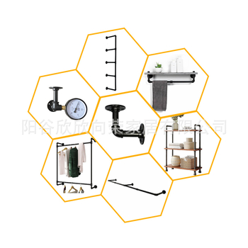 6 gab. cauruļu stiprinājumi plauktiem – dzelzs, ar vītni, retro rūpnieciskais stils, DIY mēbeļu dekors