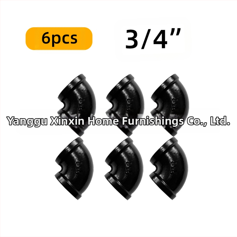 6 gab. cauruļu stiprinājumi plauktiem – dzelzs, ar vītni, retro rūpnieciskais stils, DIY mēbeļu dekors