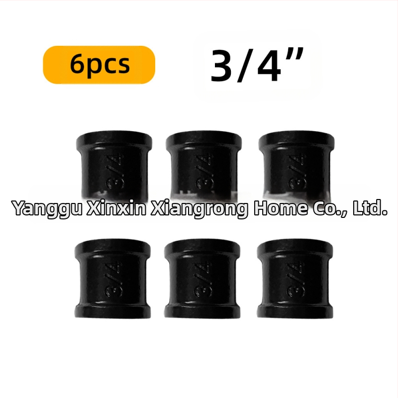 6 gab. cauruļu stiprinājumi plauktiem – dzelzs, ar vītni, retro rūpnieciskais stils, DIY mēbeļu dekors