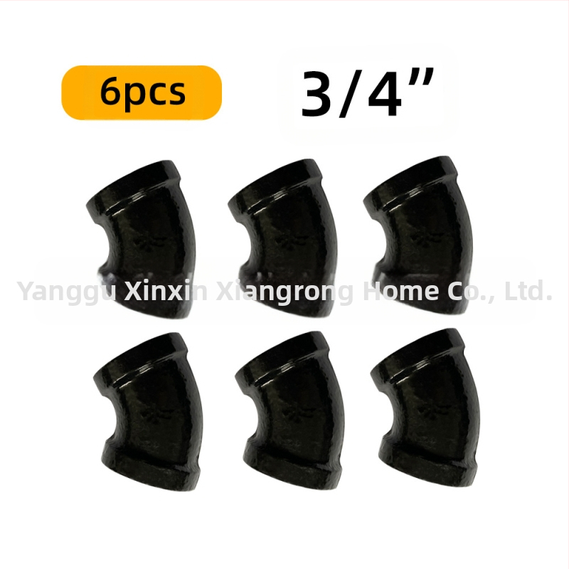 6 gab. cauruļu stiprinājumi plauktiem – dzelzs, ar vītni, retro rūpnieciskais stils, DIY mēbeļu dekors