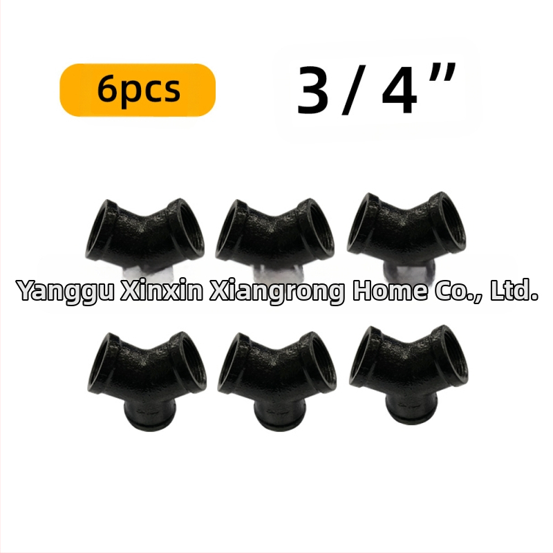 6 gab. cauruļu stiprinājumi plauktiem – dzelzs, ar vītni, retro rūpnieciskais stils, DIY mēbeļu dekors