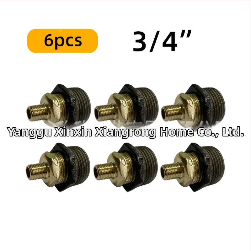 6 gab. cauruļu stiprinājumi plauktiem – dzelzs, ar vītni, retro rūpnieciskais stils, DIY mēbeļu dekors